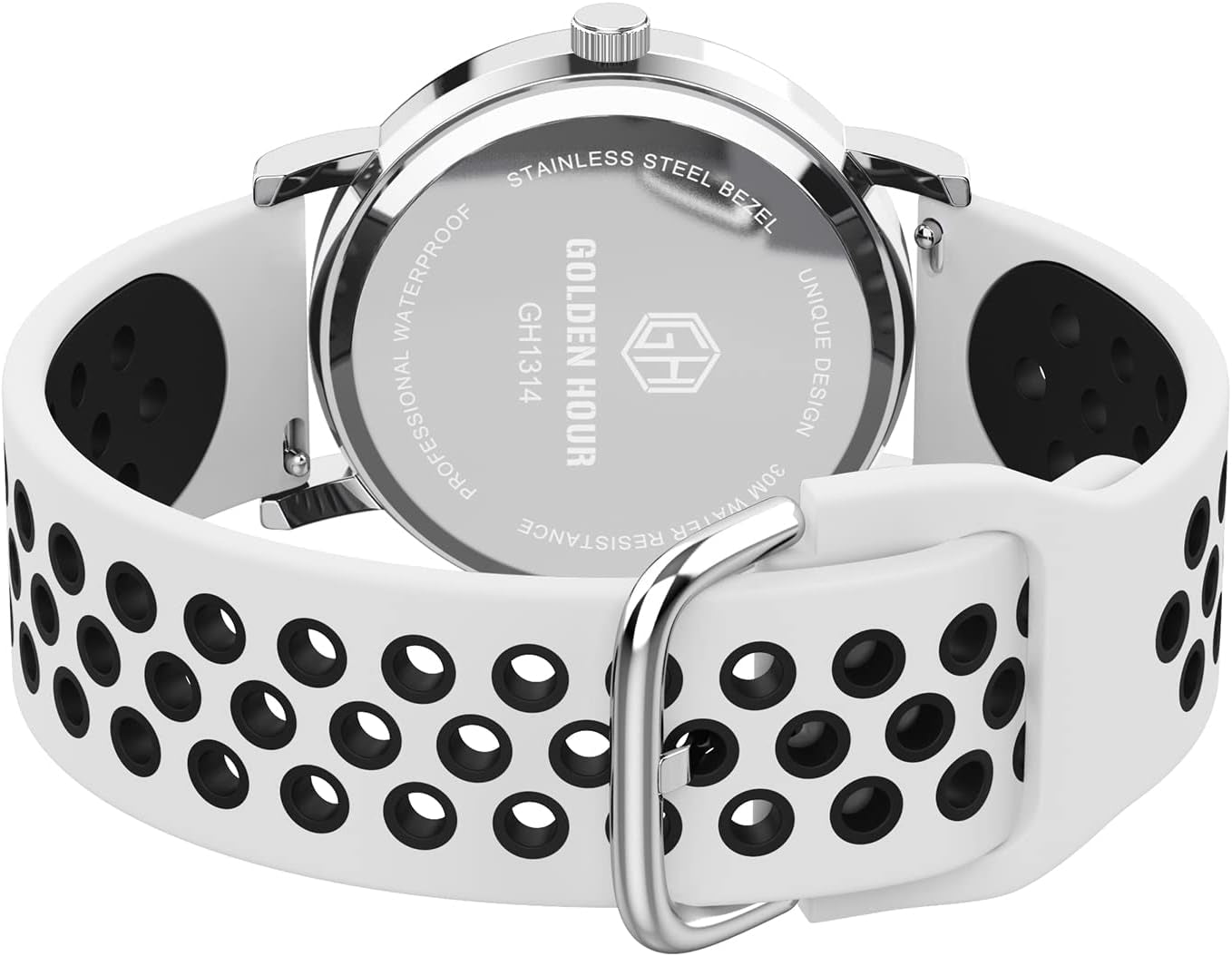 White Sport Silicone Strap Minimalist Watch
