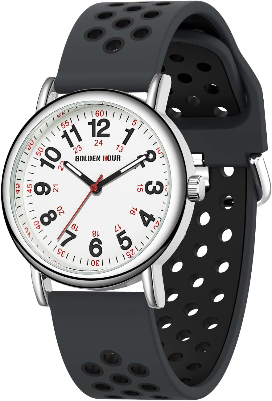 Dark Grey Sport Silicone Strap Minimalist Watch