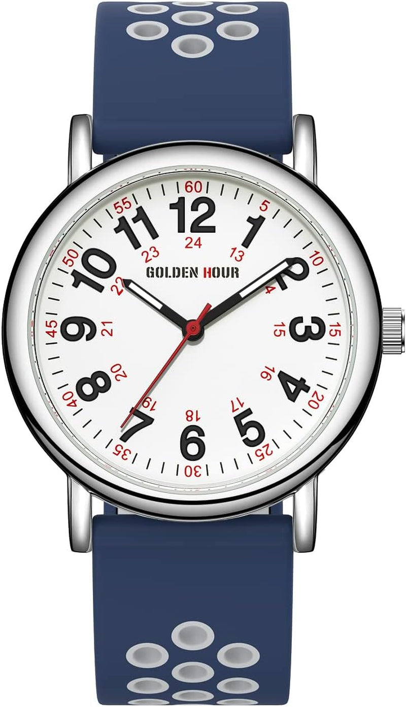Dark Blue Sport Silicone Strap Minimalist Watch