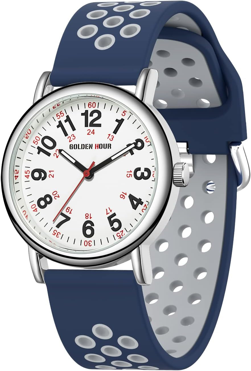 Dark Blue Sport Silicone Strap Minimalist Watch