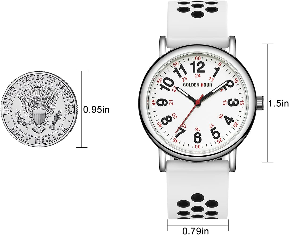 White Sport Silicone Strap Minimalist Watch