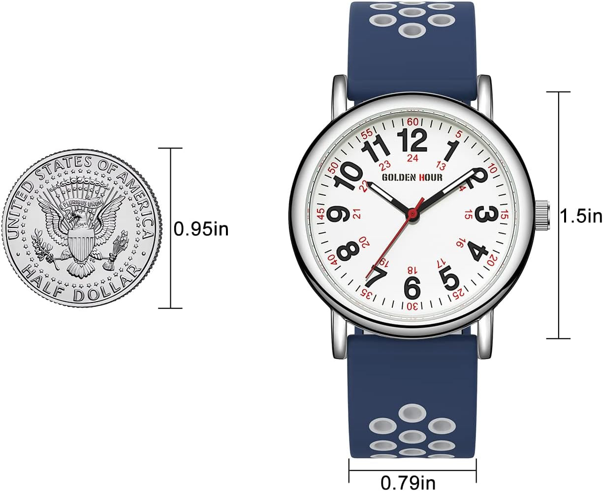 Dark Blue Sport Silicone Strap Minimalist Watch