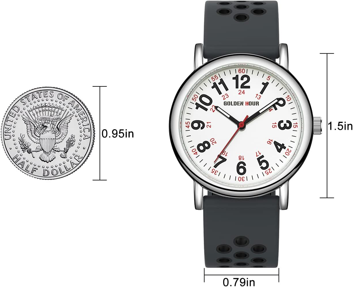 Dark Grey Sport Silicone Strap Minimalist Watch