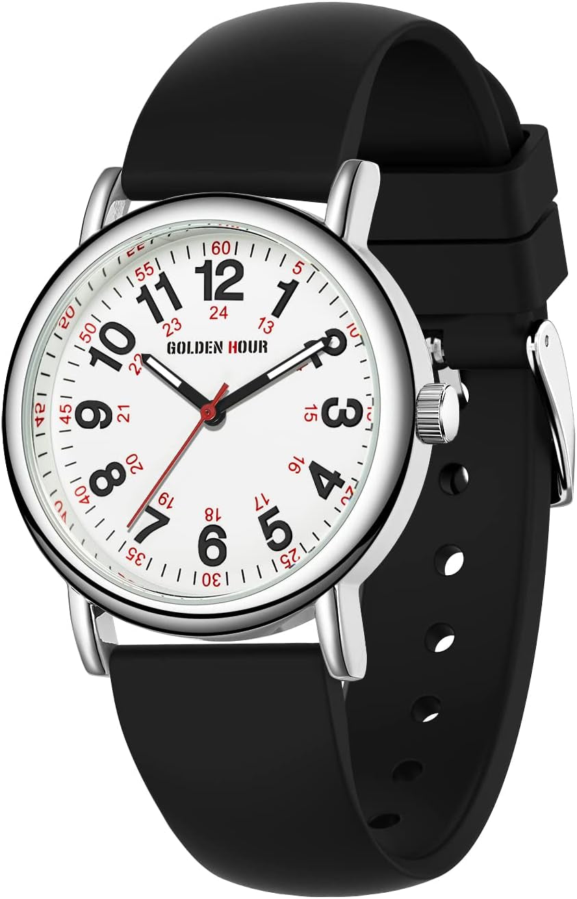 Black Silicone Band Minimalist Watch