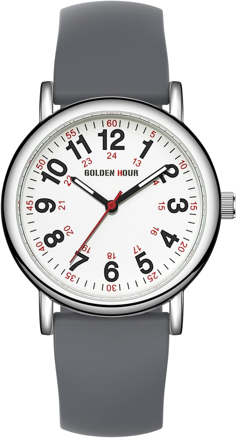 Gray Silicone Strap Minimalist Watch