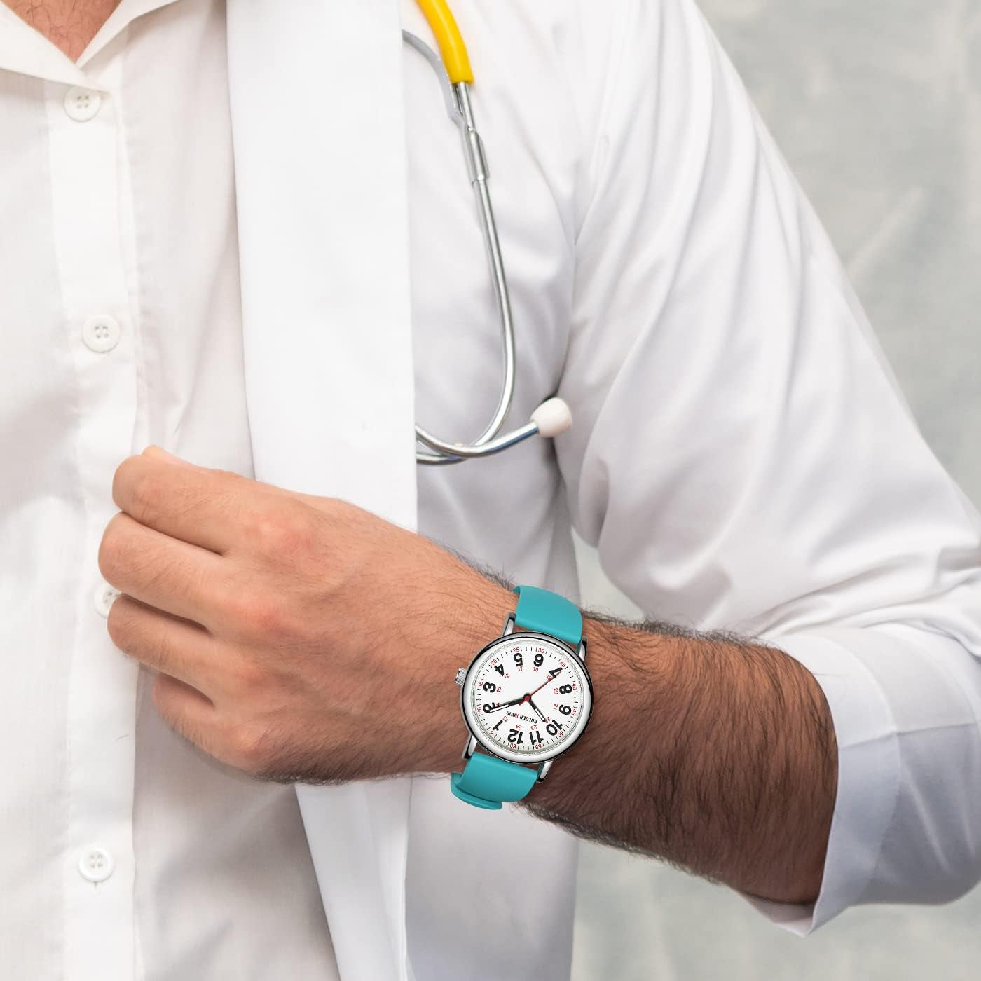 Light Blue Silicone Strap Minimalist Watch