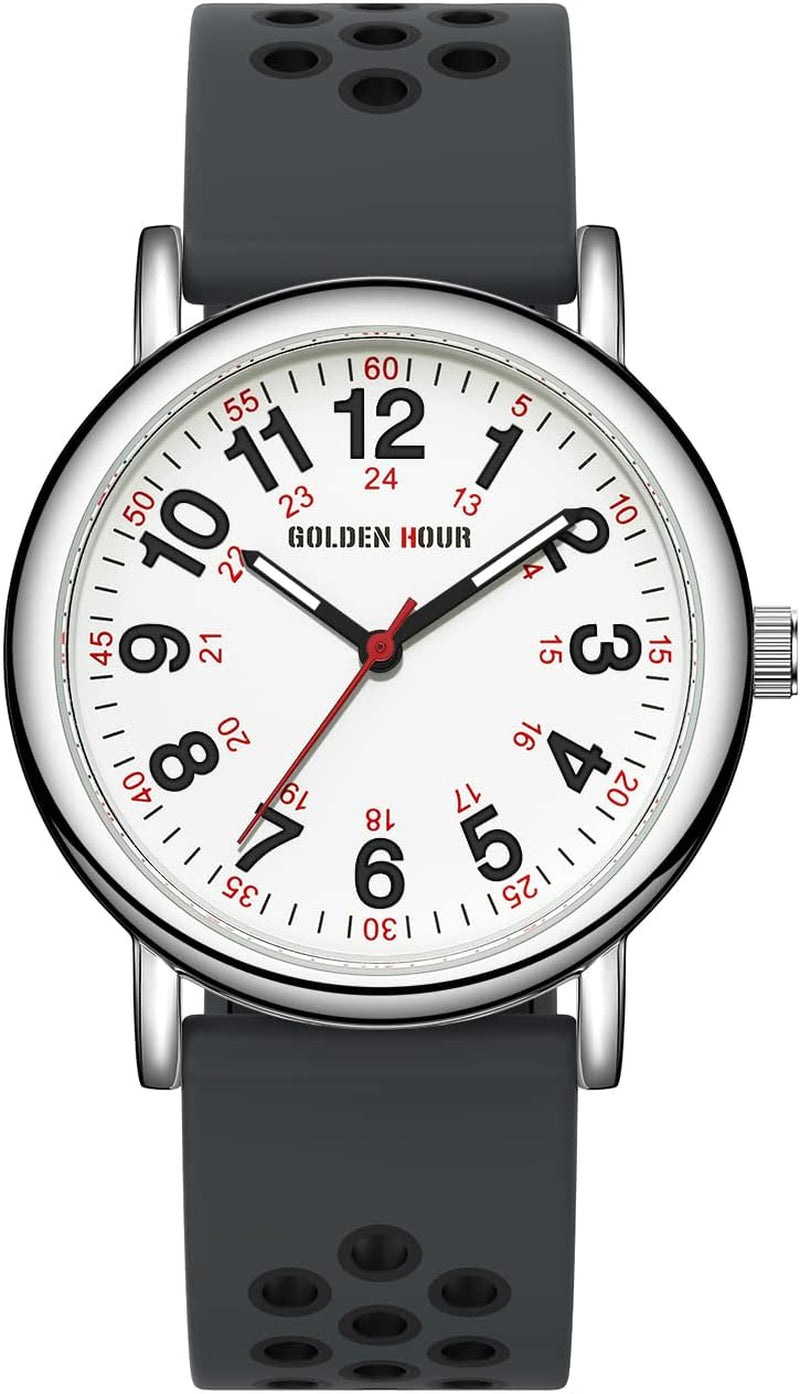 Dark Grey Sport Silicone Strap Minimalist Watch