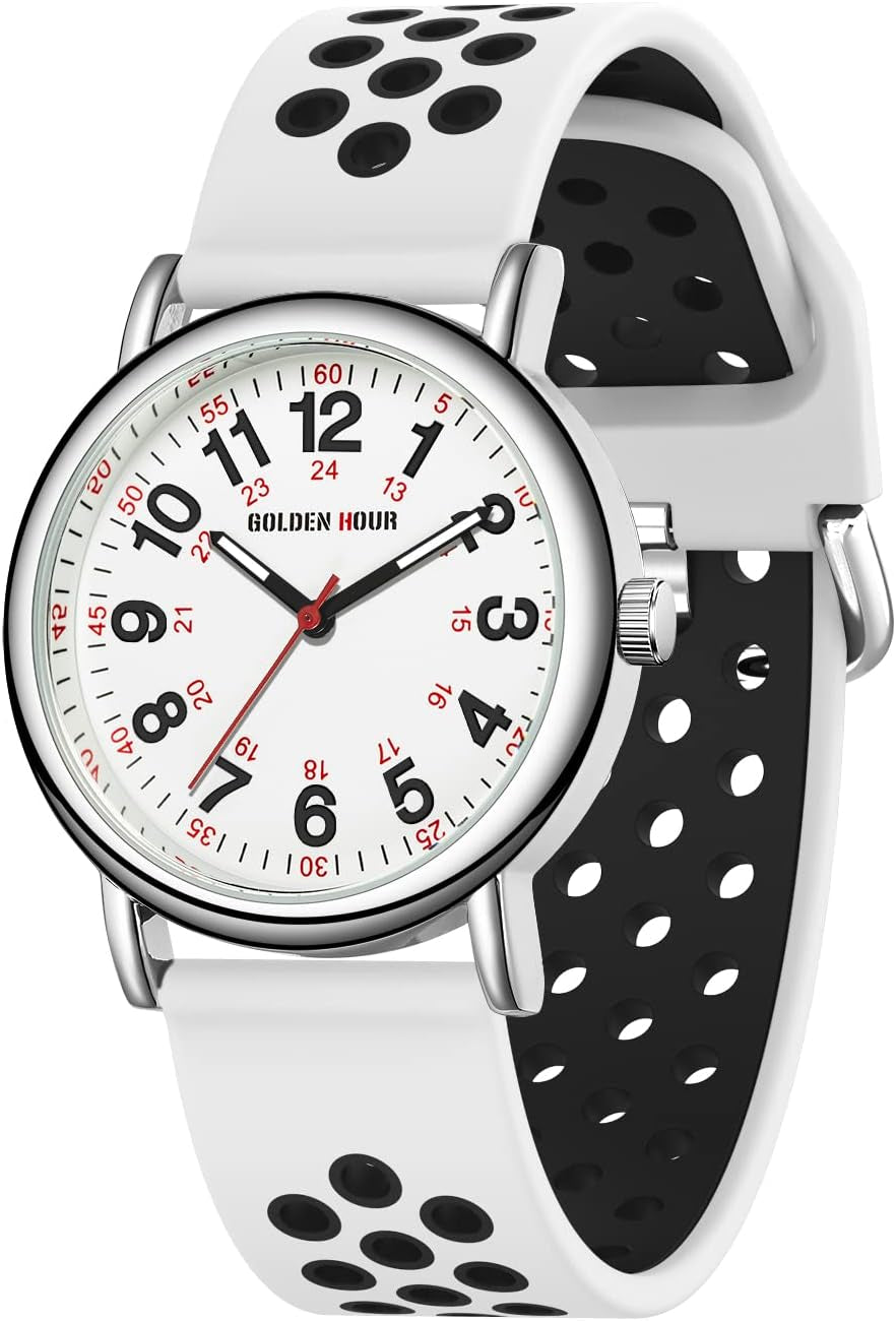 White Sport Silicone Strap Minimalist Watch
