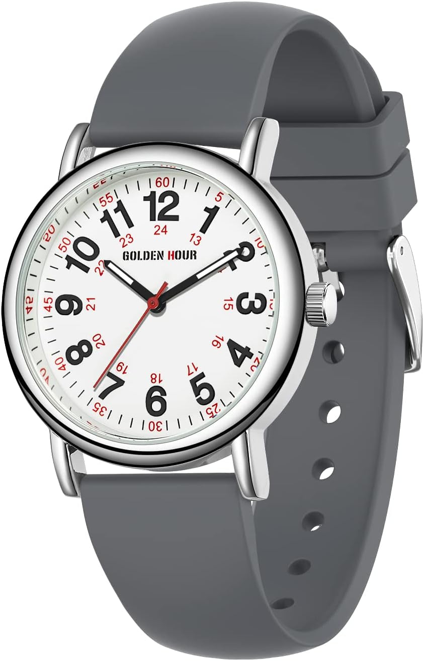 Gray Silicone Strap Minimalist Watch