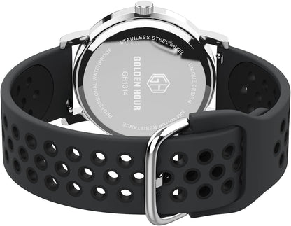 Dark Grey Sport Silicone Strap Minimalist Watch